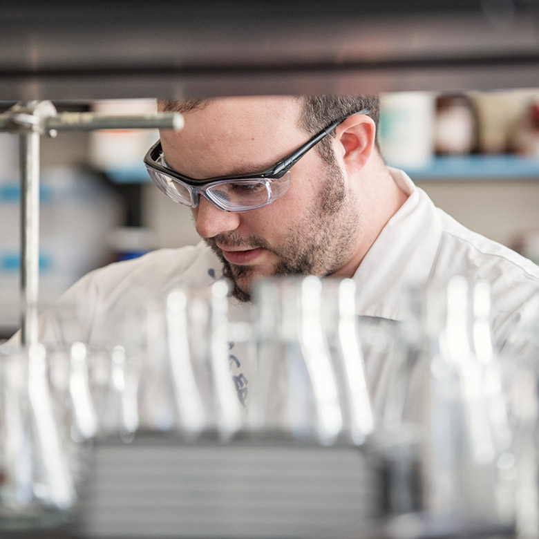 Researcher in Chemistry Lab