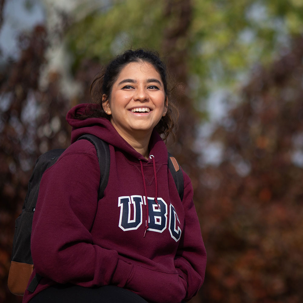 UBC Okanagan Student outside